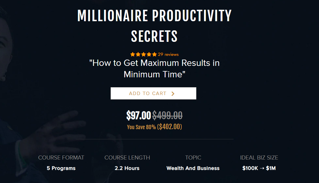 DAN LOK  MILLIONAIRE PRODUCTIVITY SECRETS